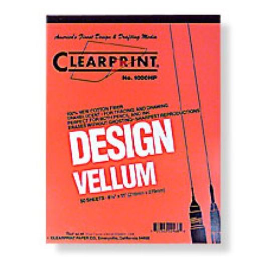 Chartpak Design Vellum Paper, 16lb, White, 11 x 17, 50 Sheets/Pad - CHA10001416