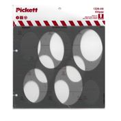 Pickett Template 45ø Ellipses, 12 Sizes: 2-1/8" to 4"