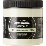 Speedball Acrylic Screen Printing Ink Permanent Night Glo White 8 oz