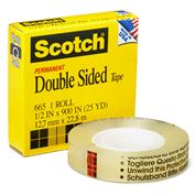 3M Scotch Permanent Double Sided #665  1/2" X 36YD