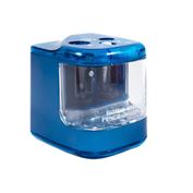 Jakar Battery Powered 2-Hole Pencil Sharpener (Blue)