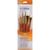 Princeton Real Value Brush Set of 5 Synthetic White Taklon