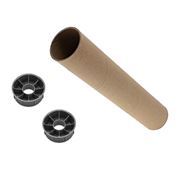 Du-All Industrial Cardboard 36" Tube with Plugs 3" Diameter Du-All Industrial Cardboard 36" Tube with Plugs 3" Diameter
